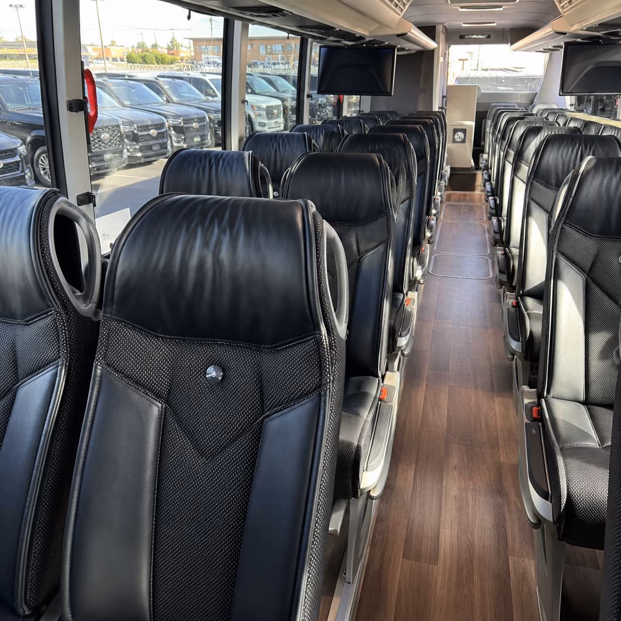charleston charter bus interior
