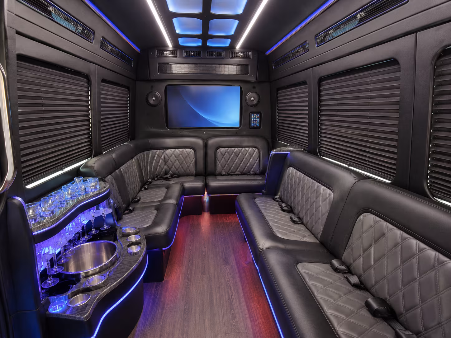 charleston party bus interior